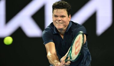 Milos Raonic at the 2024 Australian Open.