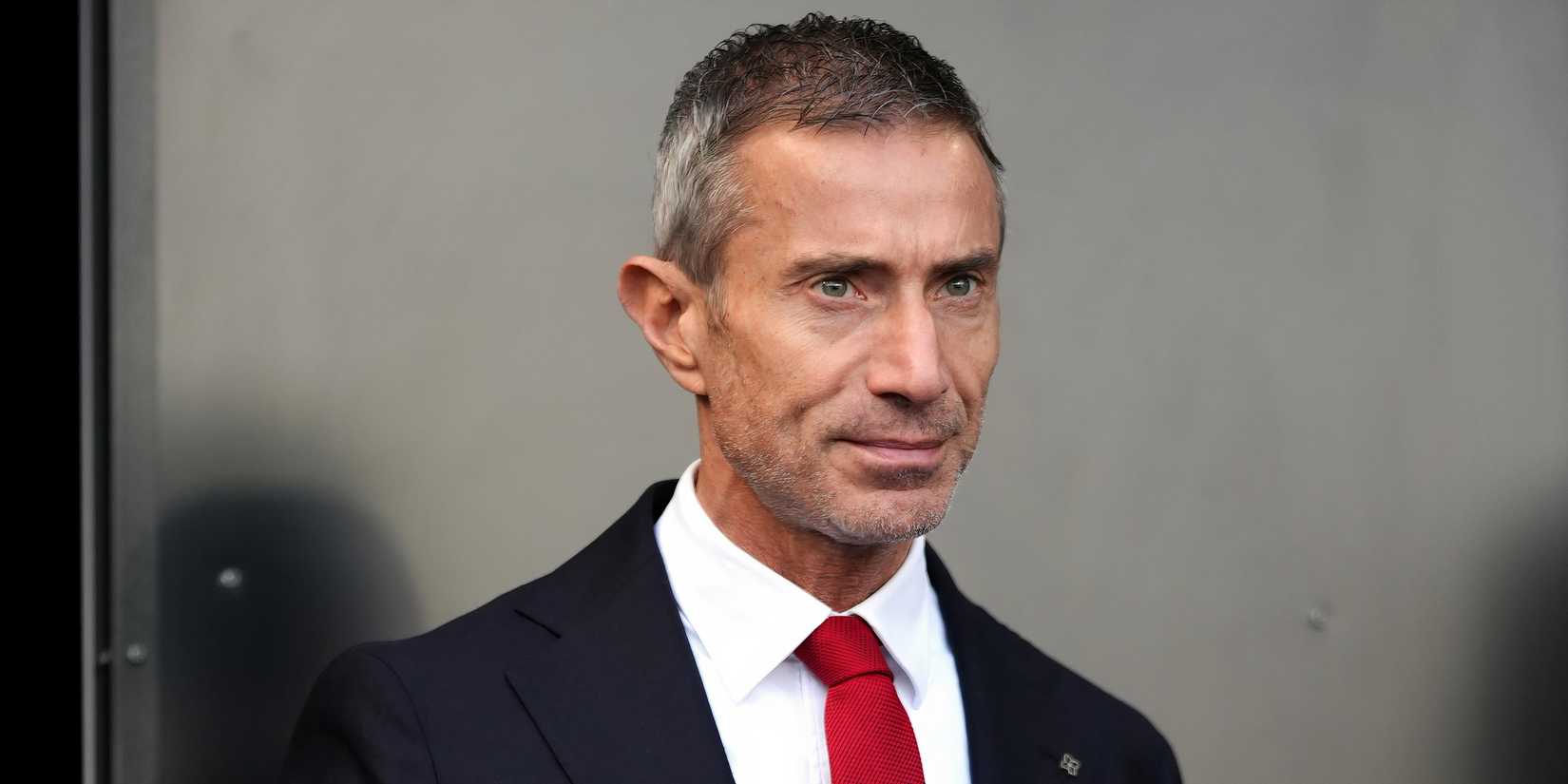 Arsenal sporting director Andrea Berta watching on