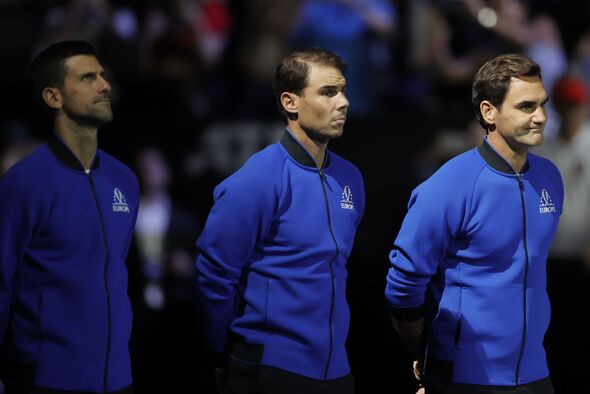 Novak Djokovic, Rafa Nadal and Roger Federer