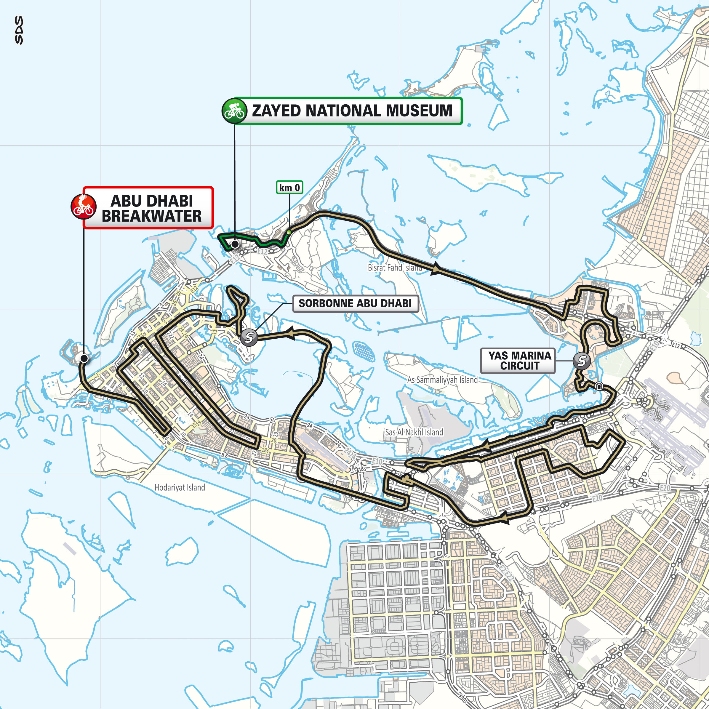 Route maps and stage profiles for 2026 UAE Tour men