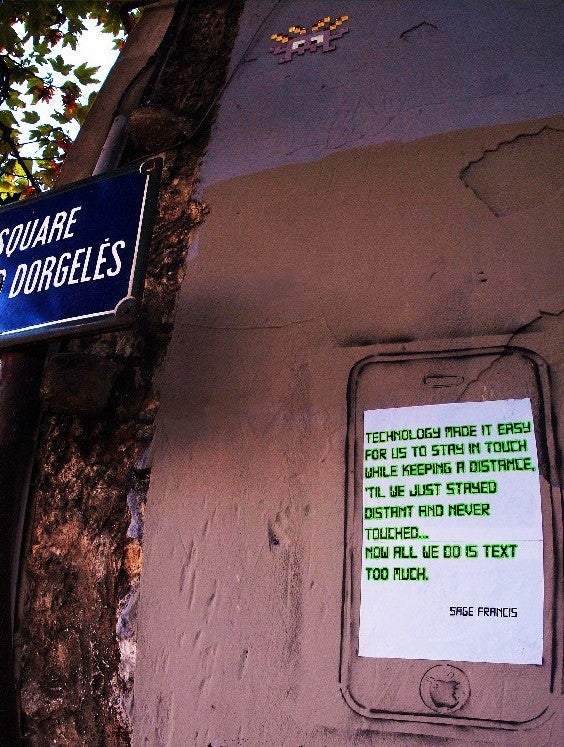 Graffiti on a wall in the 18th arrondissement of Paris in 2011