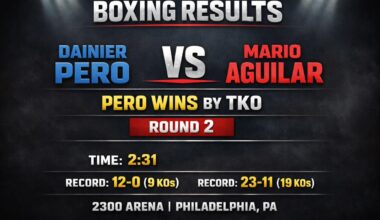 Dainier Pero Stops Mario Aguilar in Two Rounds