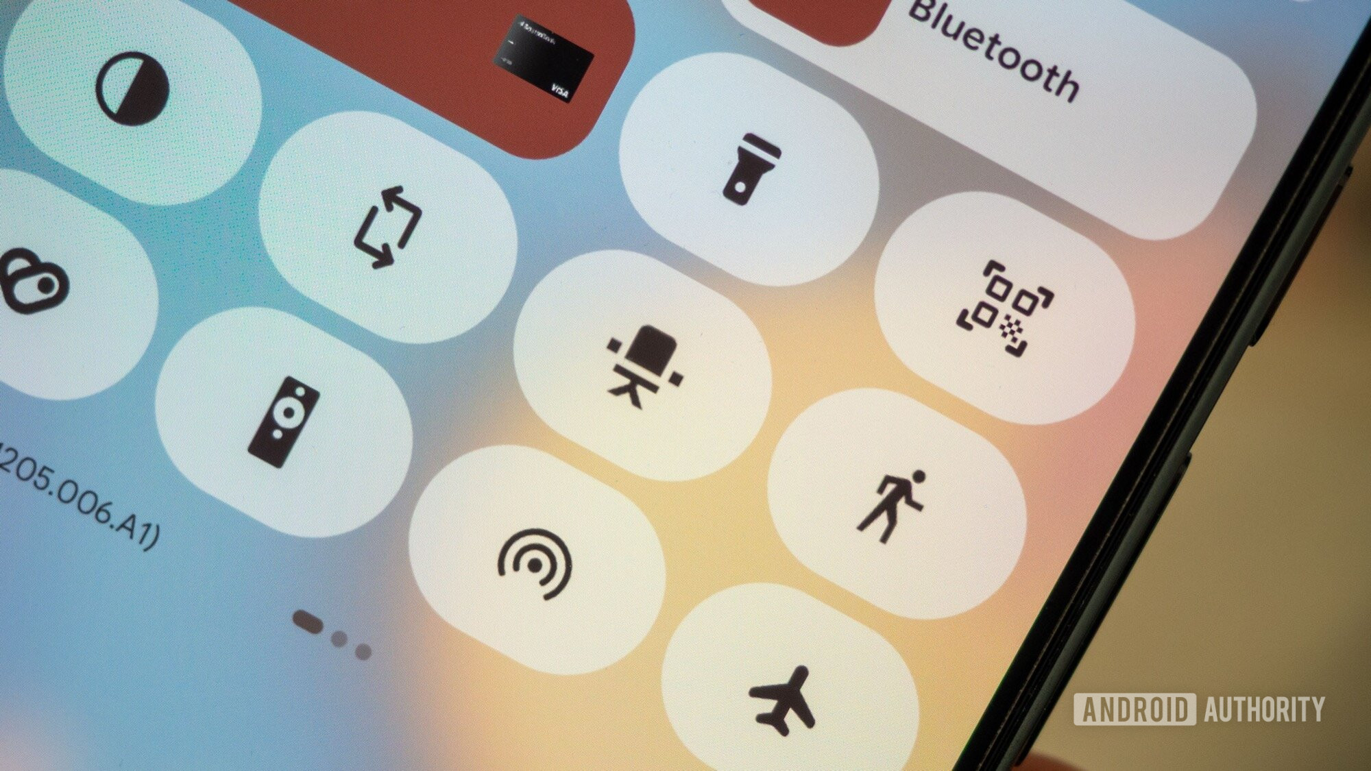 phone showing android 16 quick settings home assistant sit stand desk toggles