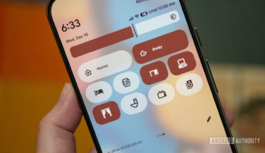phone showing android 16 quick settings home assistant smart home control center toggles