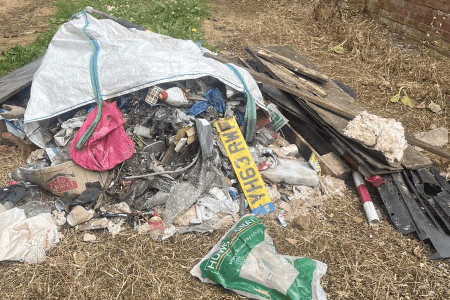 The fly-tipping uncovered in Plungington Road Pic: Preston City Council