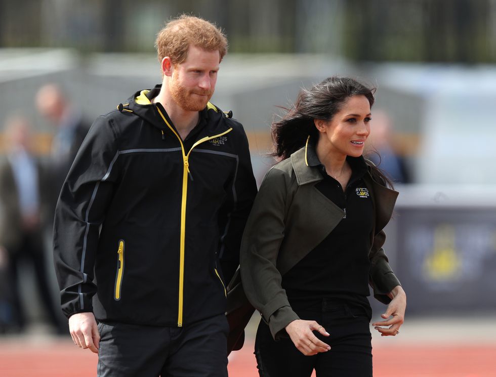 Prince Harry and Meghan Markle at the University of Bath Sports Training Village, Bath, for the UK team trials for the Invictus Games Sydney 2018