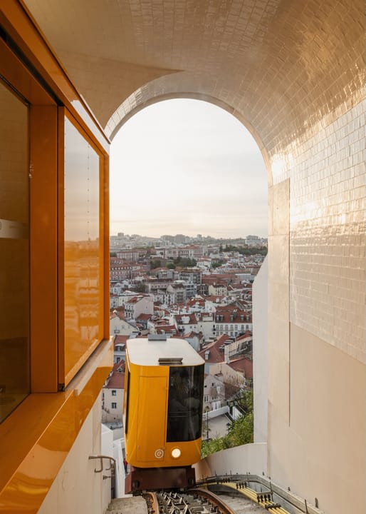 Graça Funicular, Lisbon, Portugal byAtelier Bugio. Image credit: Alexander Bogorodskiy