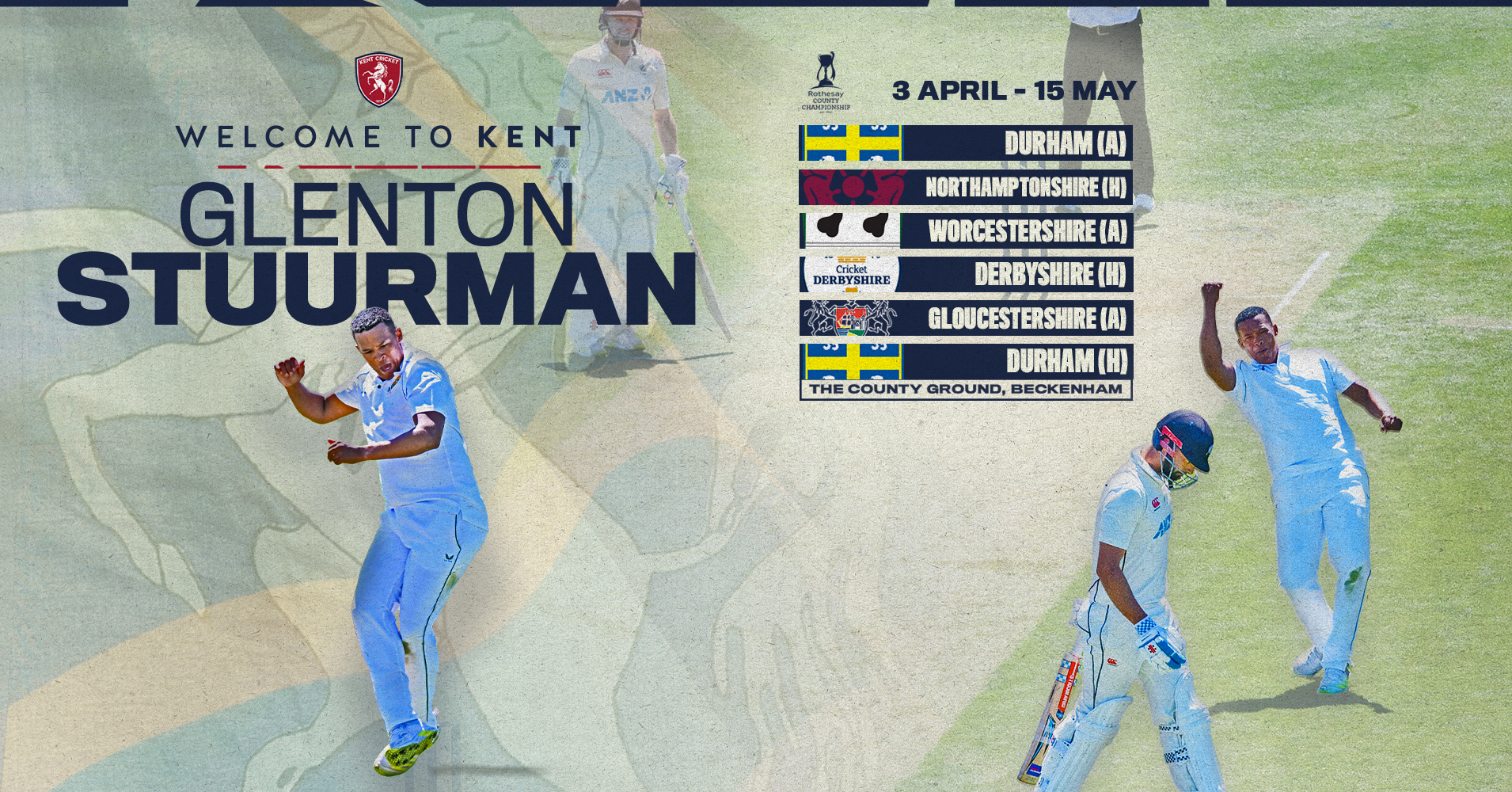 Glenton Stuurman joins Kent for County Championship start