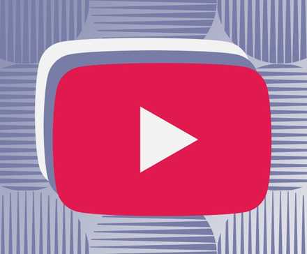 YouTube logo on a colorful background