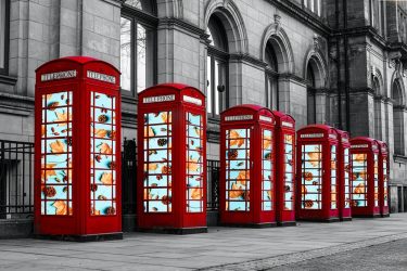 A seasonal display on the phone boxes Pic: ADI supplied concept visual using a photograph by Steve McCoy Photography