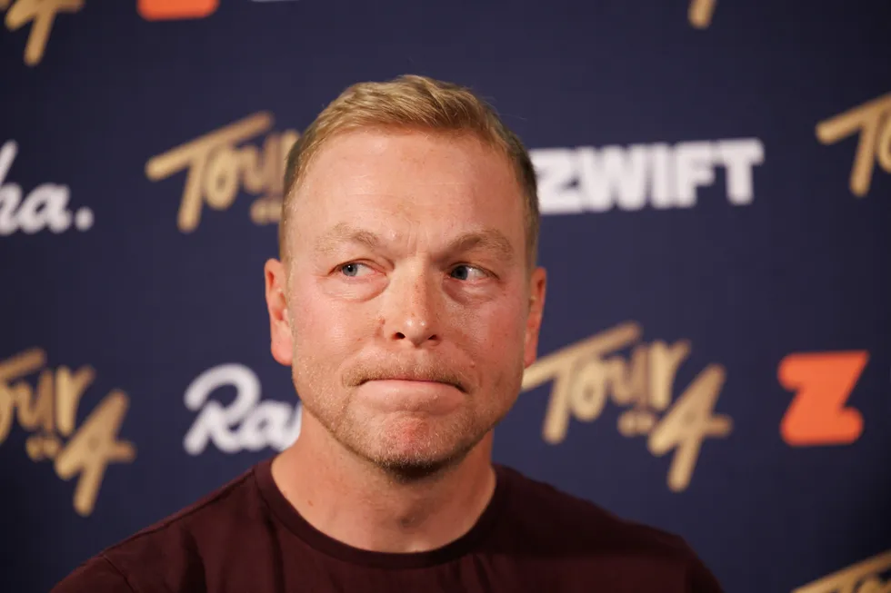 Sir Chris Hoy is making his first public appearance since his bike accident