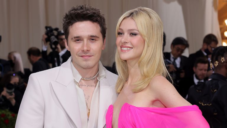 Brooklyn Beckham and Nicola Peltz Beckham at the Met Gala in New York in 2022. Pic: Reuters