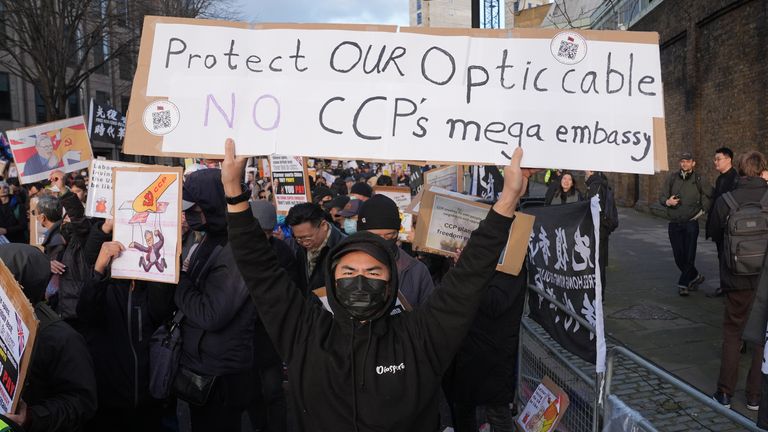 The government is expected to approve the controversial embassy plans on Tuesday. Pic: PA.