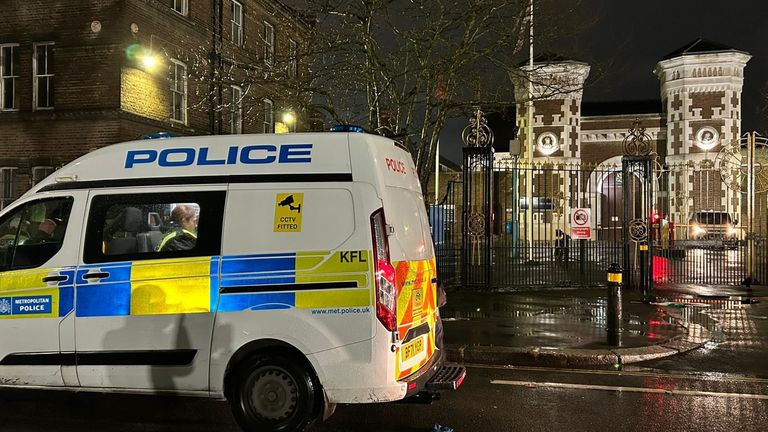 Police officers attended the incident