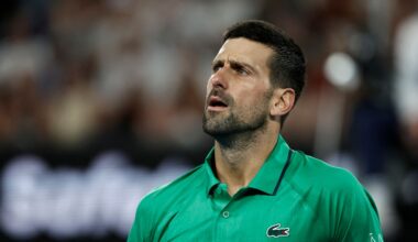 Novak Djokovic during his third round match at the 2026 Australian Open. Pic: Reuters