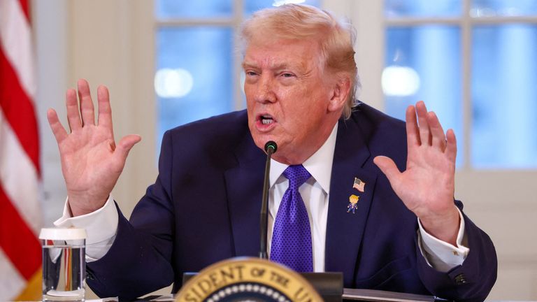 Mr Trump has said Russia and China also have plans to acquire Greenland. Pic: Reuters.