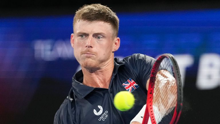 Great Britain's Billy Harris, United Cup tennis (Associated Press)