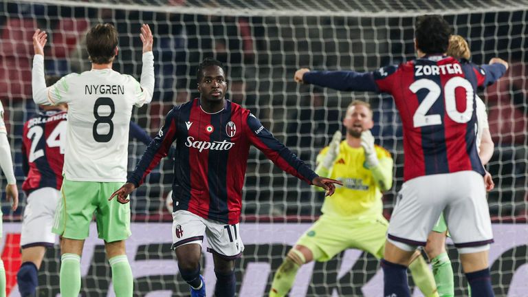 Jonathan Rowe equalised for Bologna