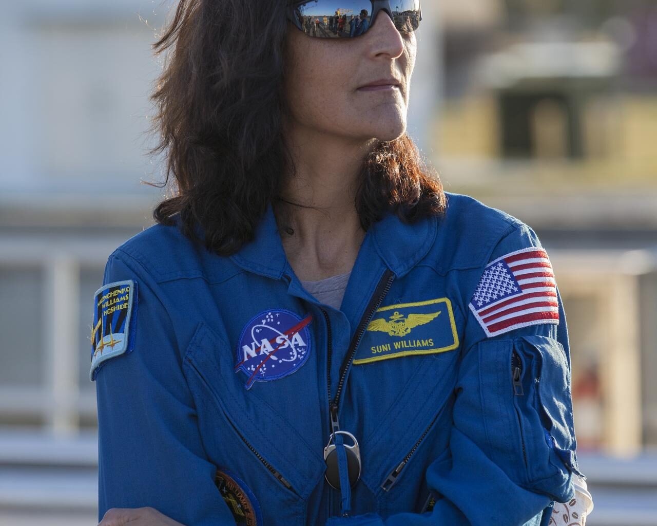 NASA astronaut Suni Williams at Cape Canaveral Air Force Station's Naval Ordnance Test Unit basin in Florida on March 28, 2018.