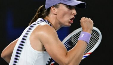 Swiatek stretched before surging to fourth round at AO 2026