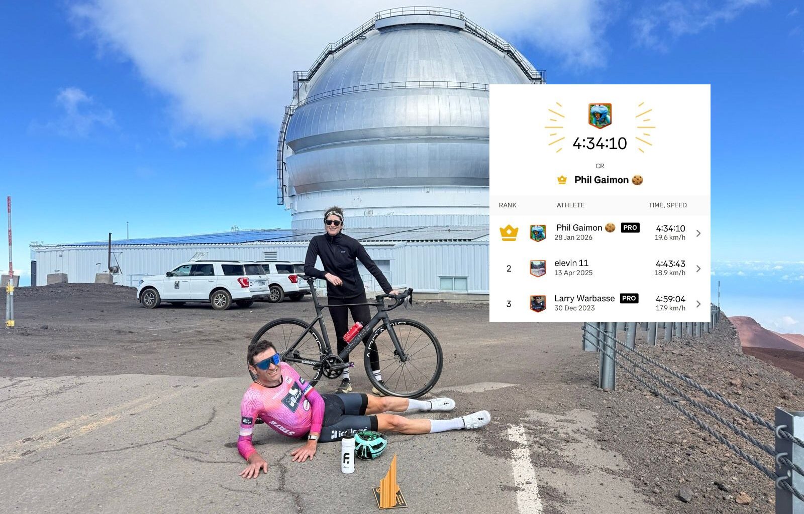 Phil Gaimon at the top of Mauna Kea
