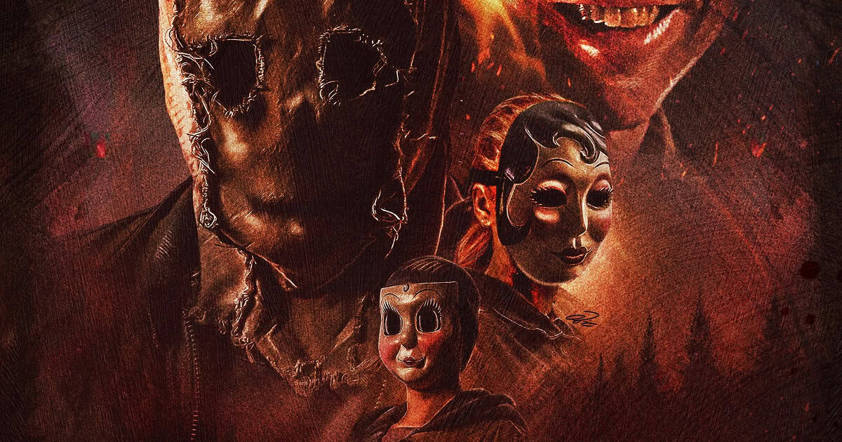 Genre regular Richard Brake is featured alongside the masked killers on the new poster for The Strangers: Chapter 3