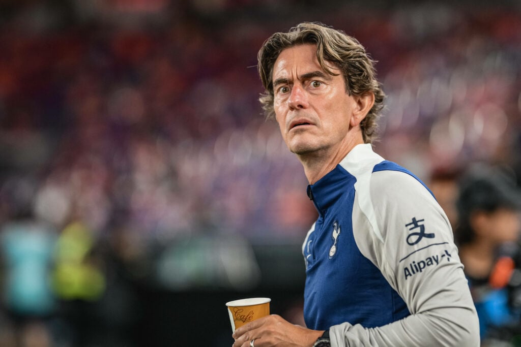 Thomas Frank managing Tottenham