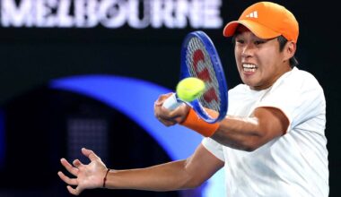 Learner Tien lost to Alexander Zverev in four sets on Tuesday at the Australian Open.