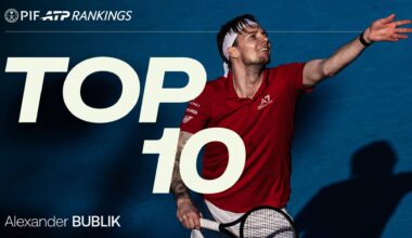 Alexander Bublik rose to a career-high No. 10 in the PIF ATP Rankings after winning the title in Hong Kong.