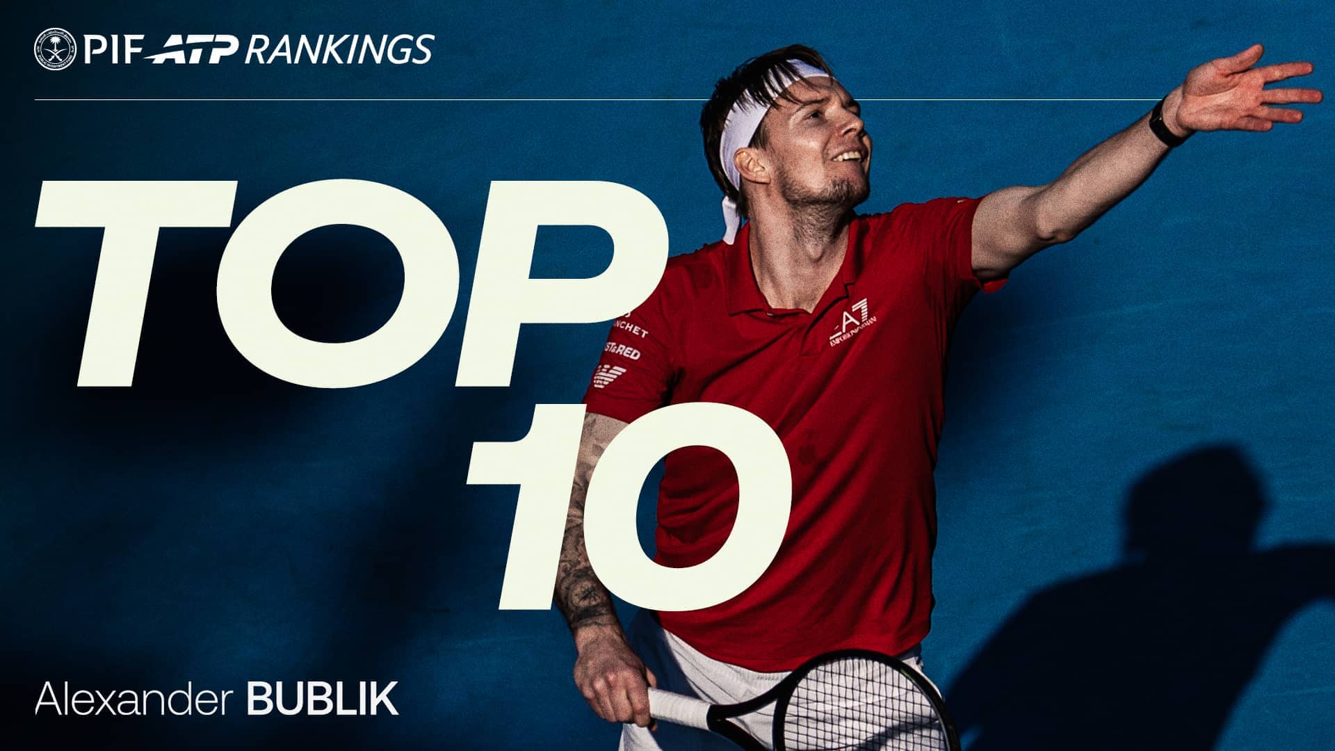 Alexander Bublik rose to a career-high No. 10 in the PIF ATP Rankings after winning the title in Hong Kong. 