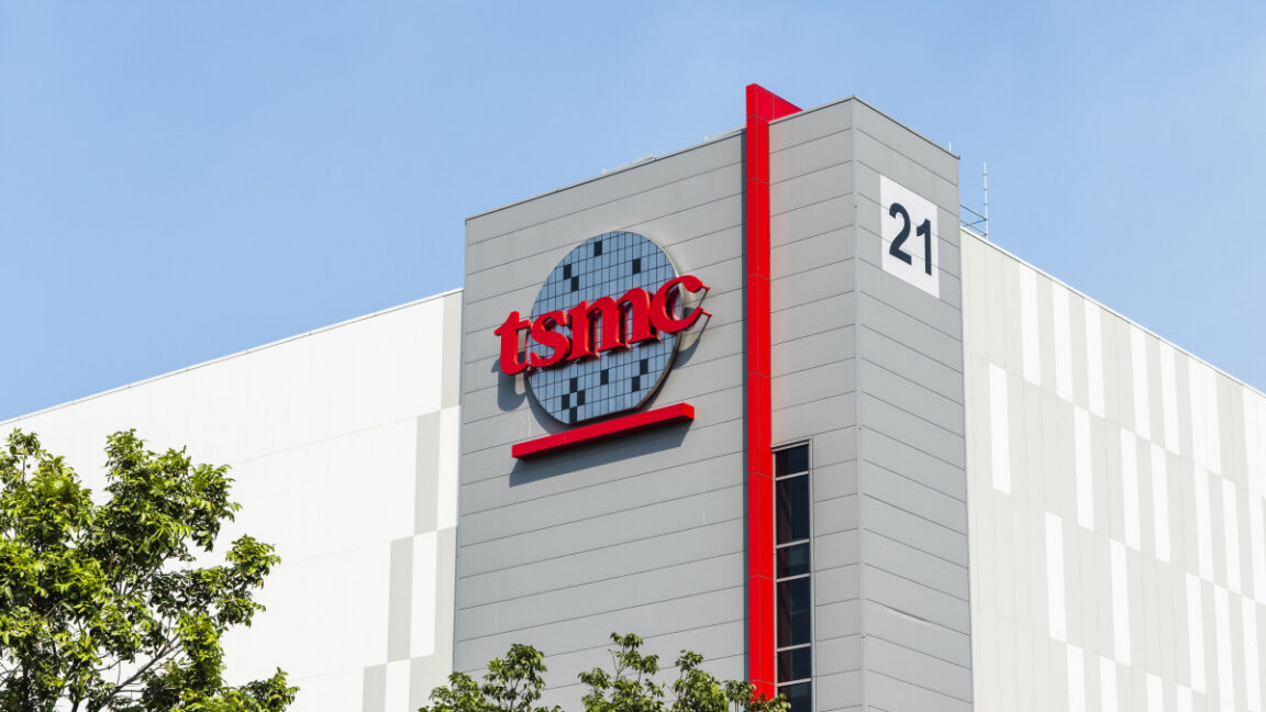 The Taiwan Semiconductor Manufacturing Company (TSMC) plant in Tainan Science Park, Taiwan seen in November 2023.