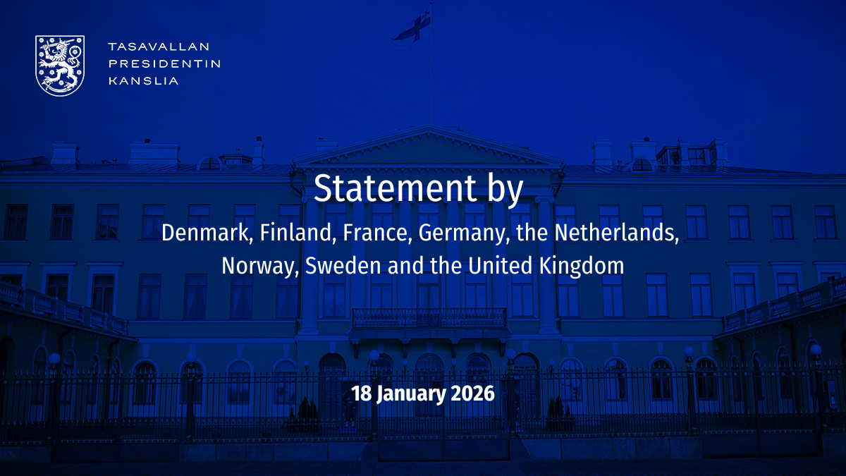 Statement by Denmark, Finland, France, Germany, the Netherlands, Norway, Sweden and the United Kingdom (englanniksi)