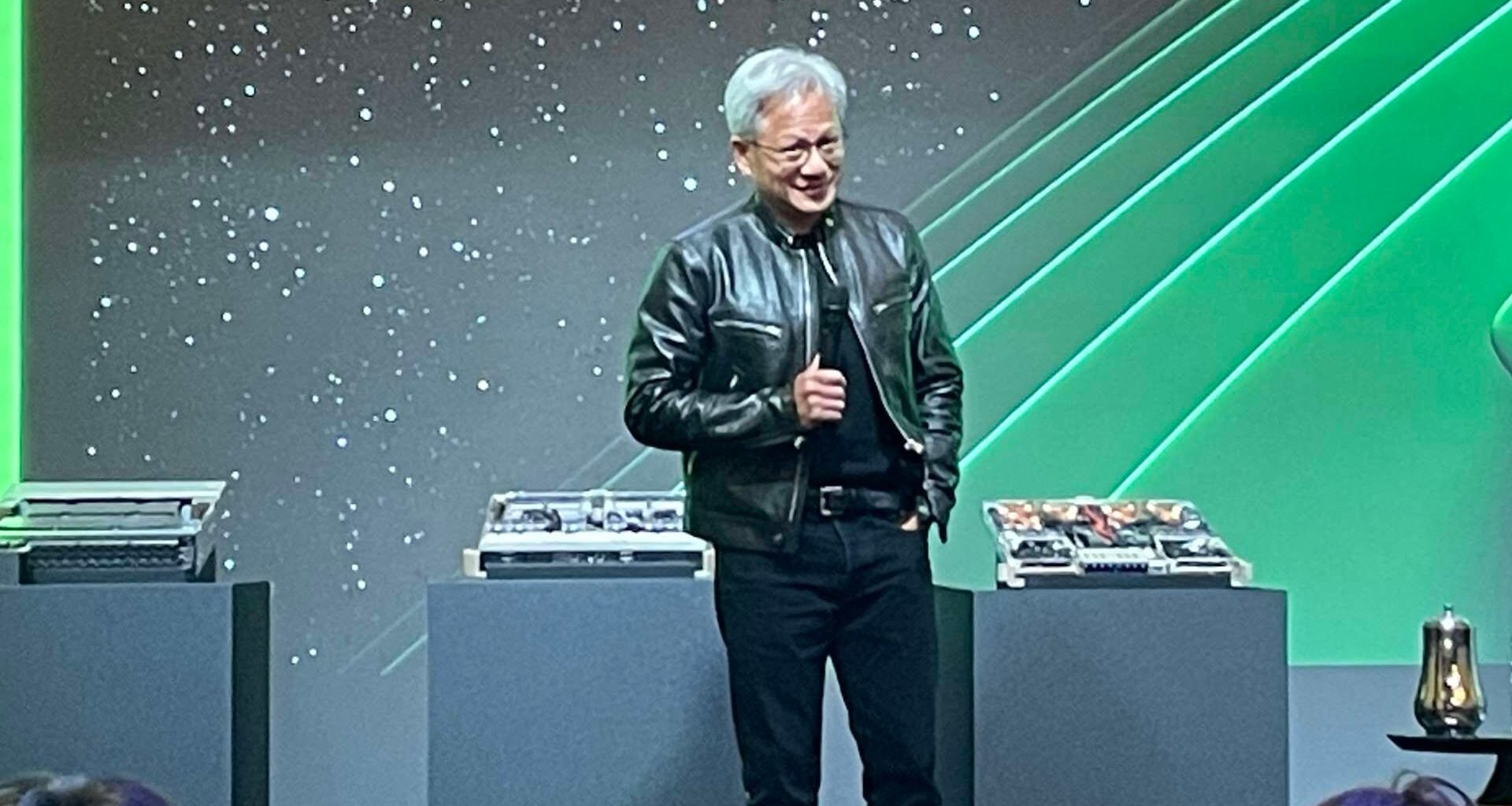 Jen-Hsun Huang on stage at Computex 2024