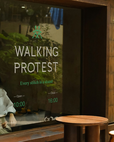 branding for fashion brand Walking Protest