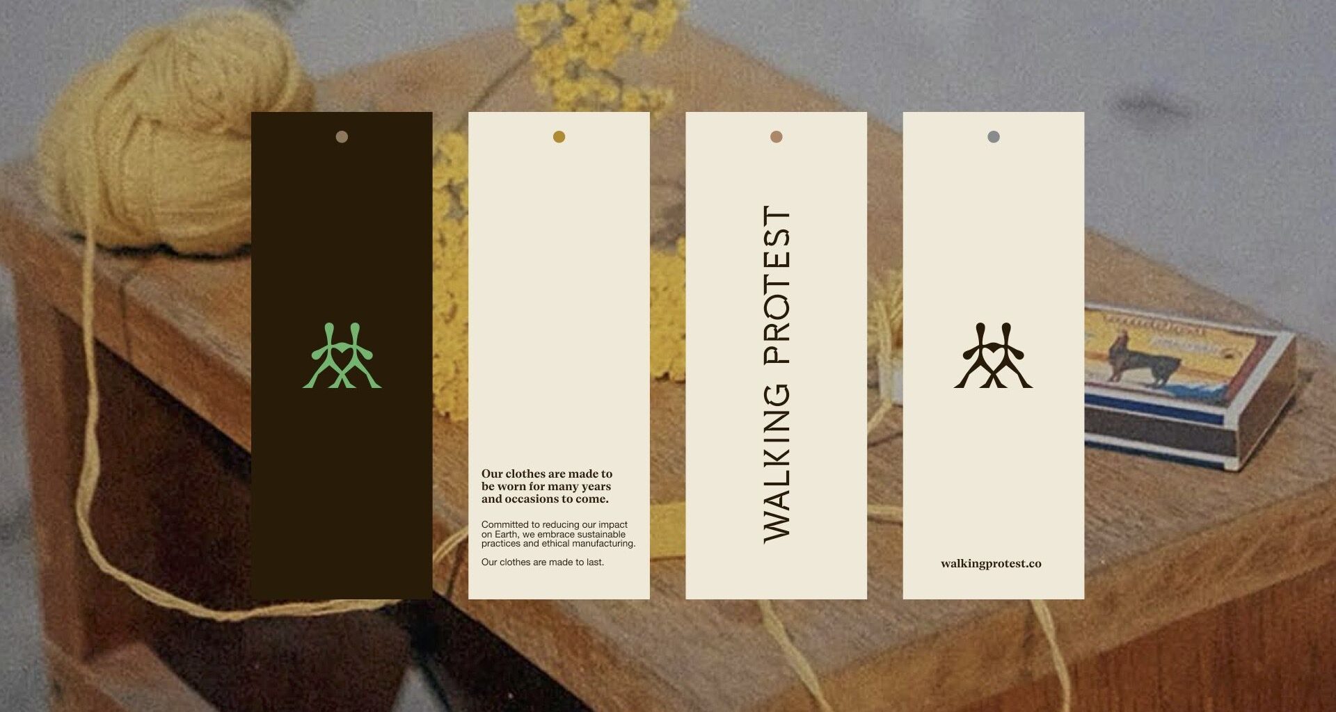 logo for Walking Protest on fashion labels