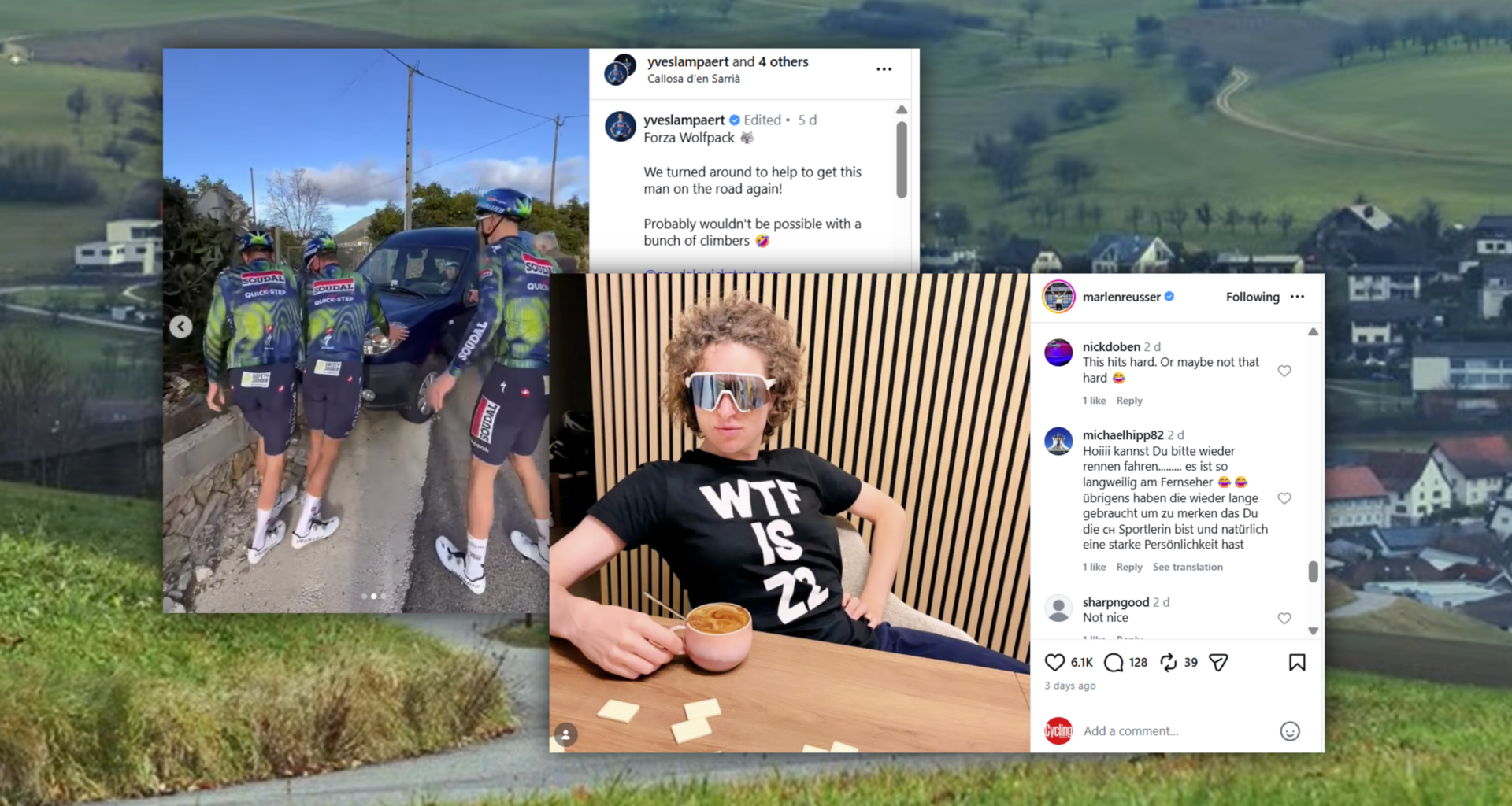Underwater 5ks, cats on team camps and the end of zone two training? This week in cycling social media