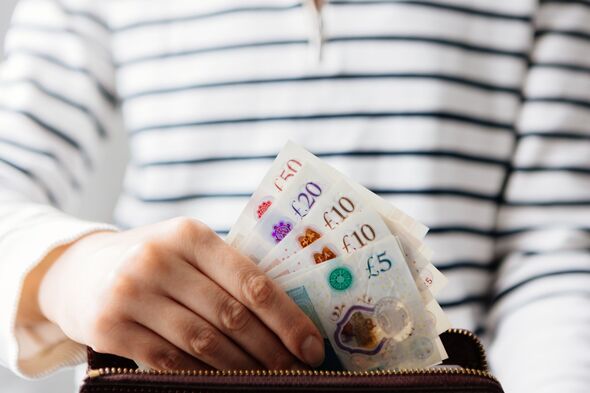 Woman hands holding money and wallet