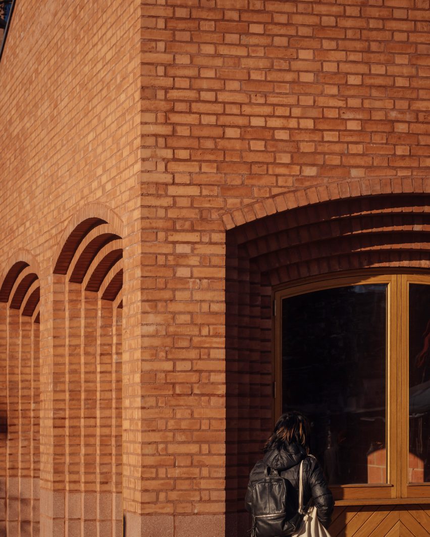 Brickwork of Woolwich Market Pavilion by Studio Weave