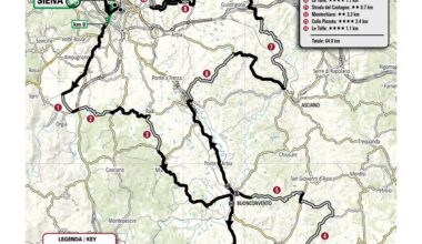 Strade Bianche 2026 map