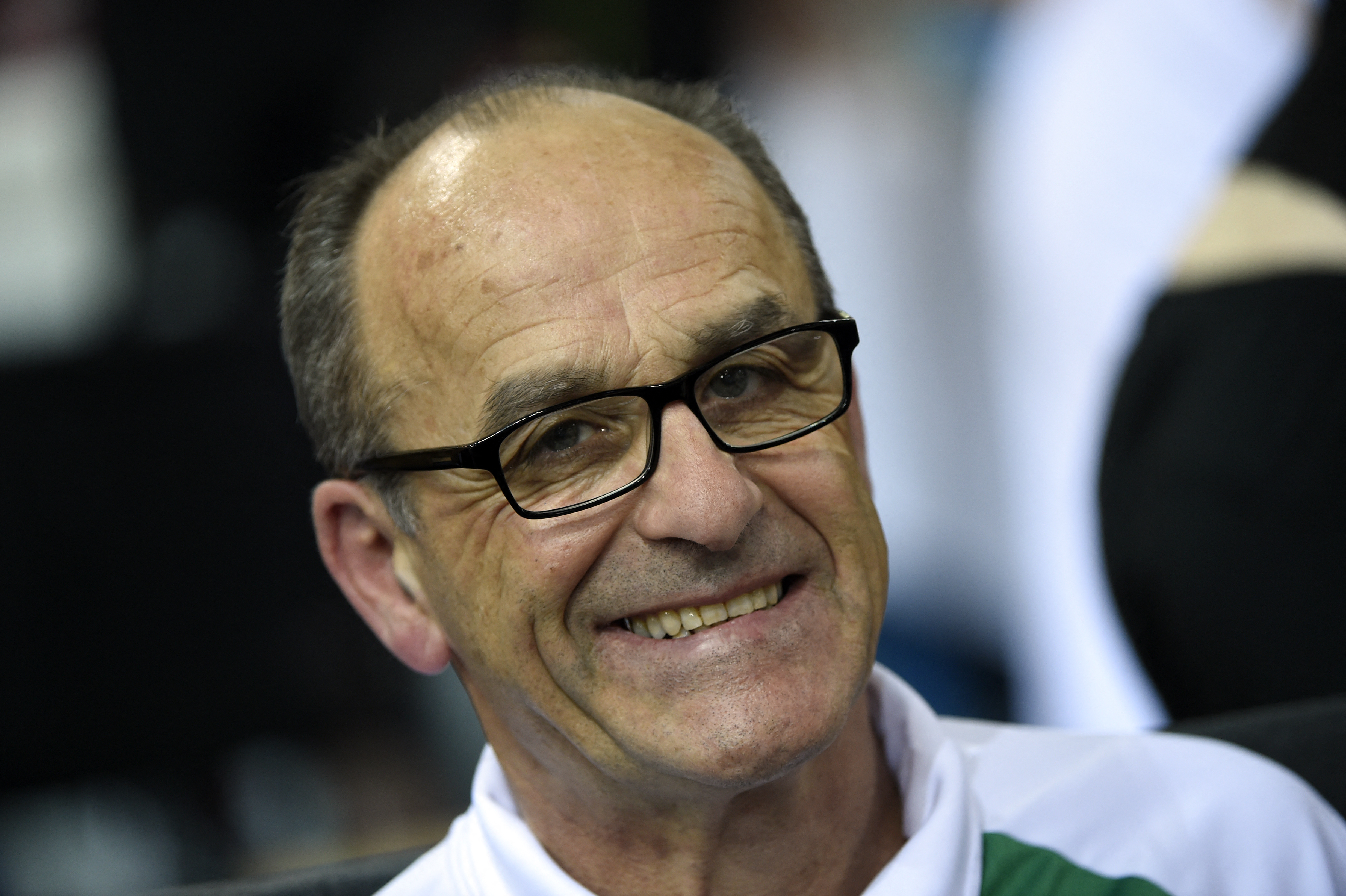 Bruno Roussel, French coach of the Mexican cycling team, poses on the first day of the UCI Track Cycling World Championships in Saint-Quentin-en-Yvelines, near Paris, on February 18, 2015. AFP PHOTO / LOIC VENANCE (Photo by LOIC VENANCE / AFP)