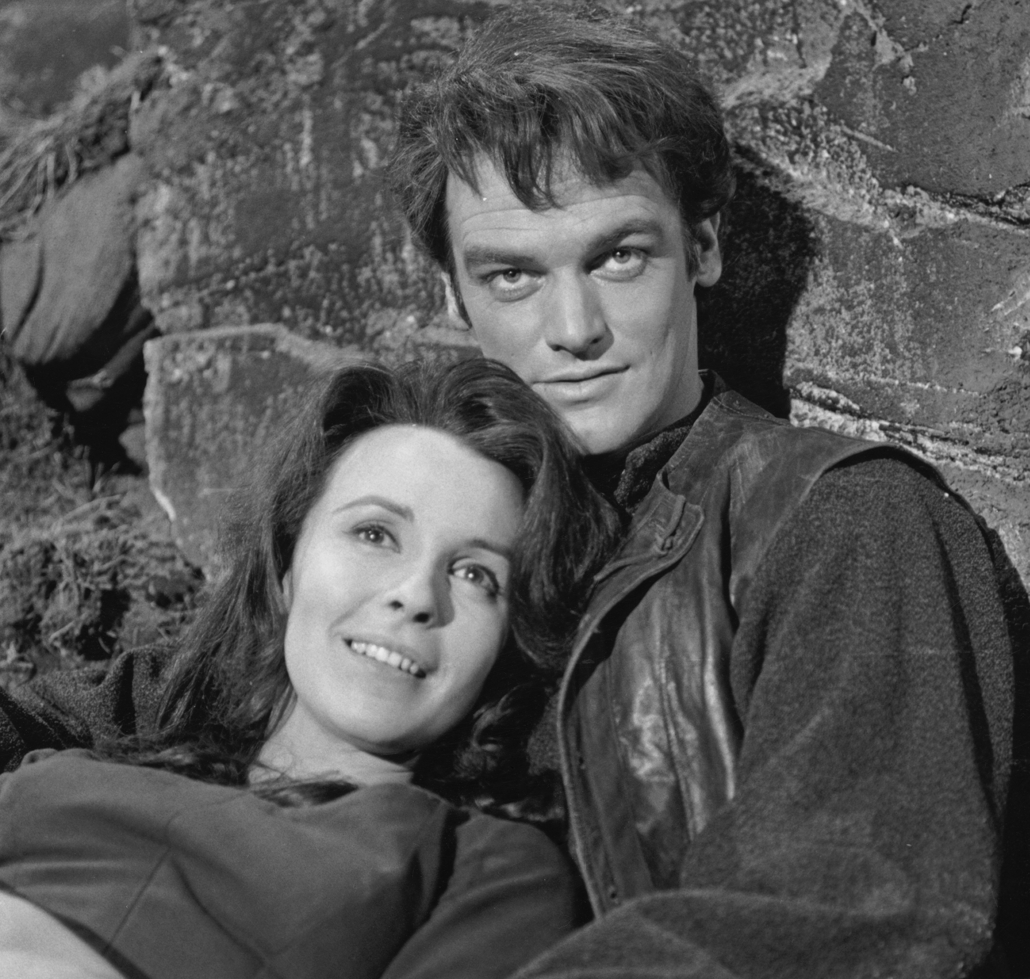 Claire Bloom and Keith Michell as Cathy and Heathcliff in a BBC production of "Wuthering Heights".