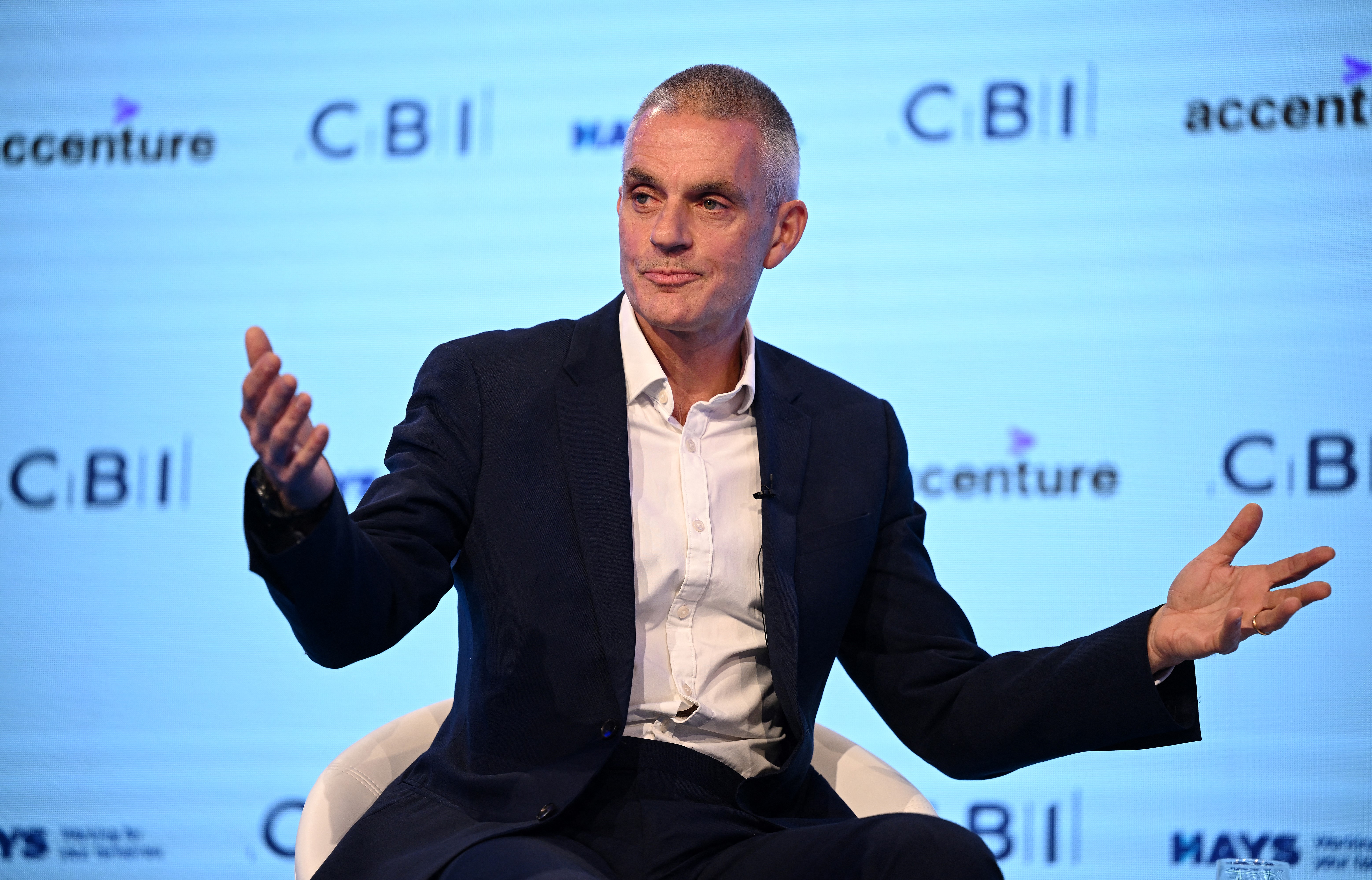 BBC Director General Tim Davie speaking at the Confederation of British Industry annual conference.