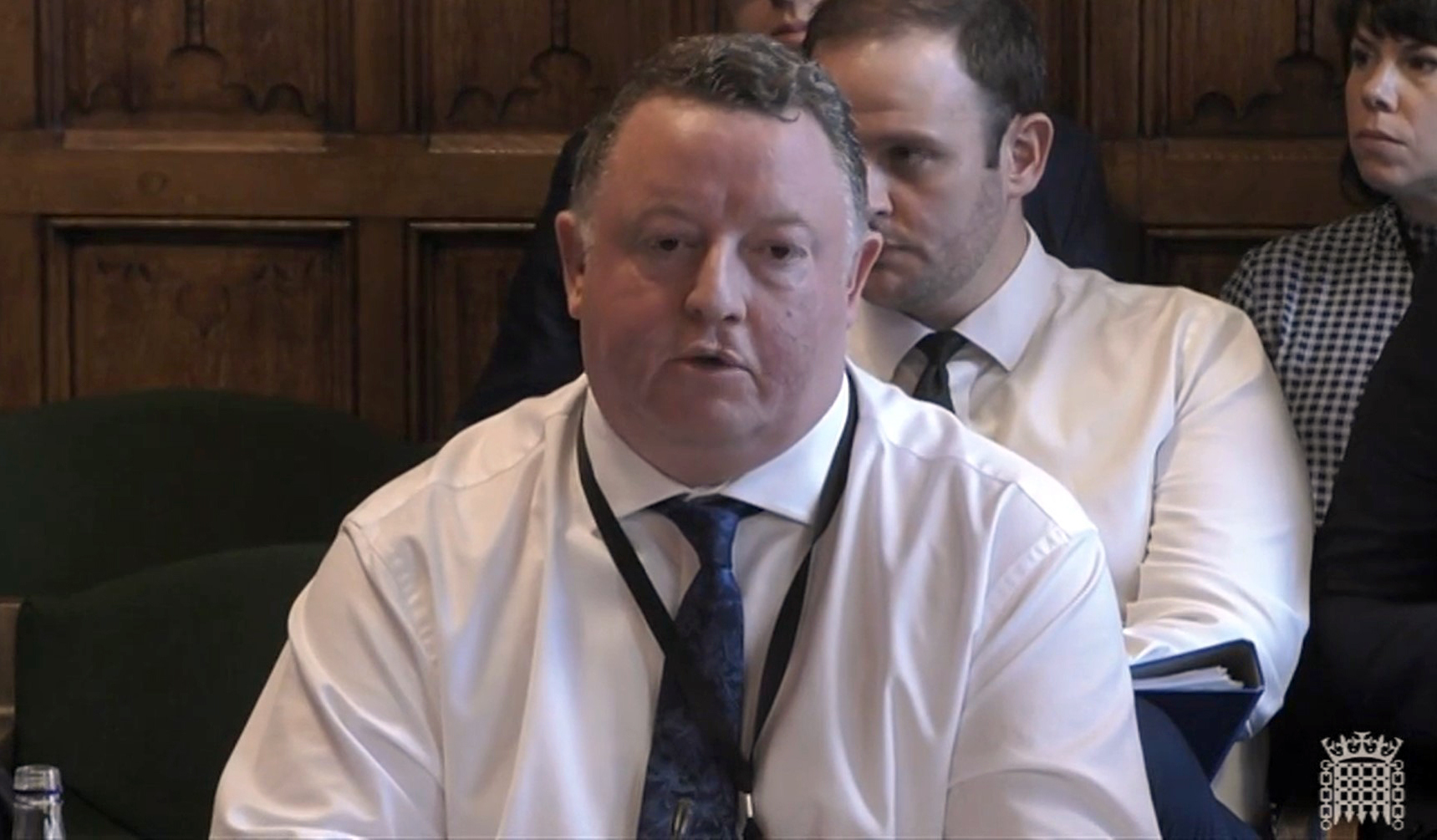 Darren Tierney speaking before the Public Administration and Constitutional Affairs Select Committee.