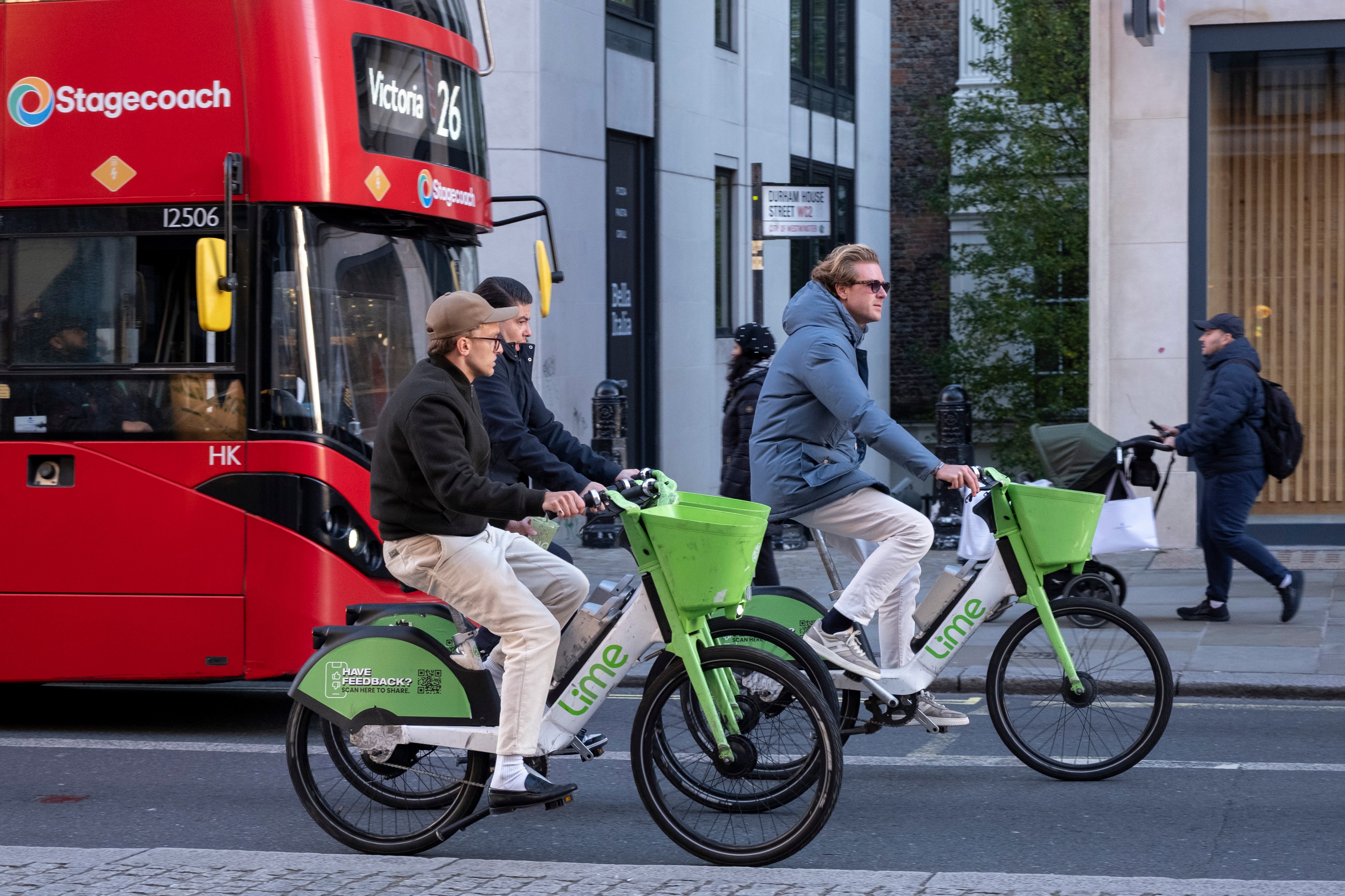Electric Lime Bicycles In London