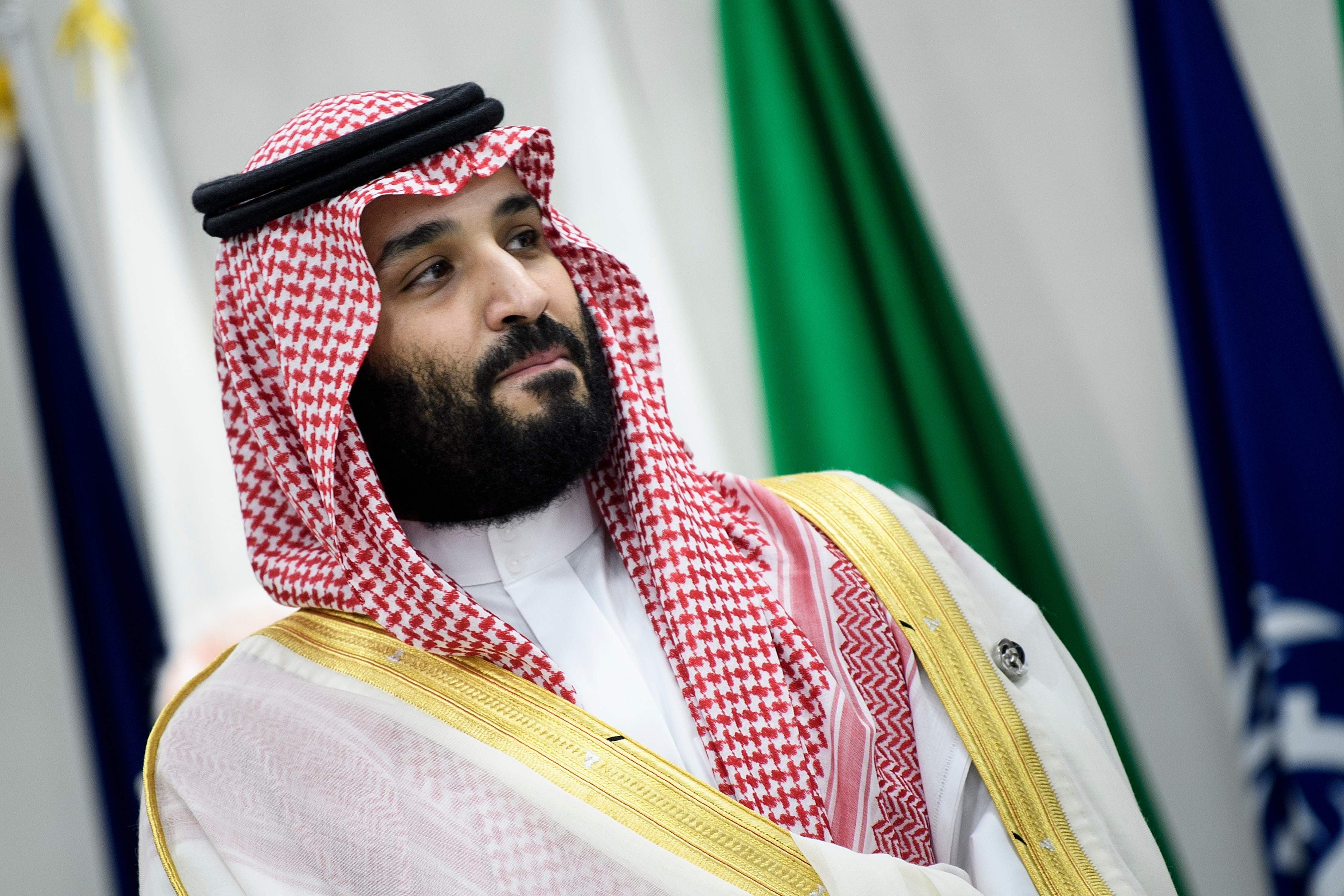 Saudi Arabia's Crown Prince Mohammed bin Salman attending a meeting during the G20 Summit in Osaka.