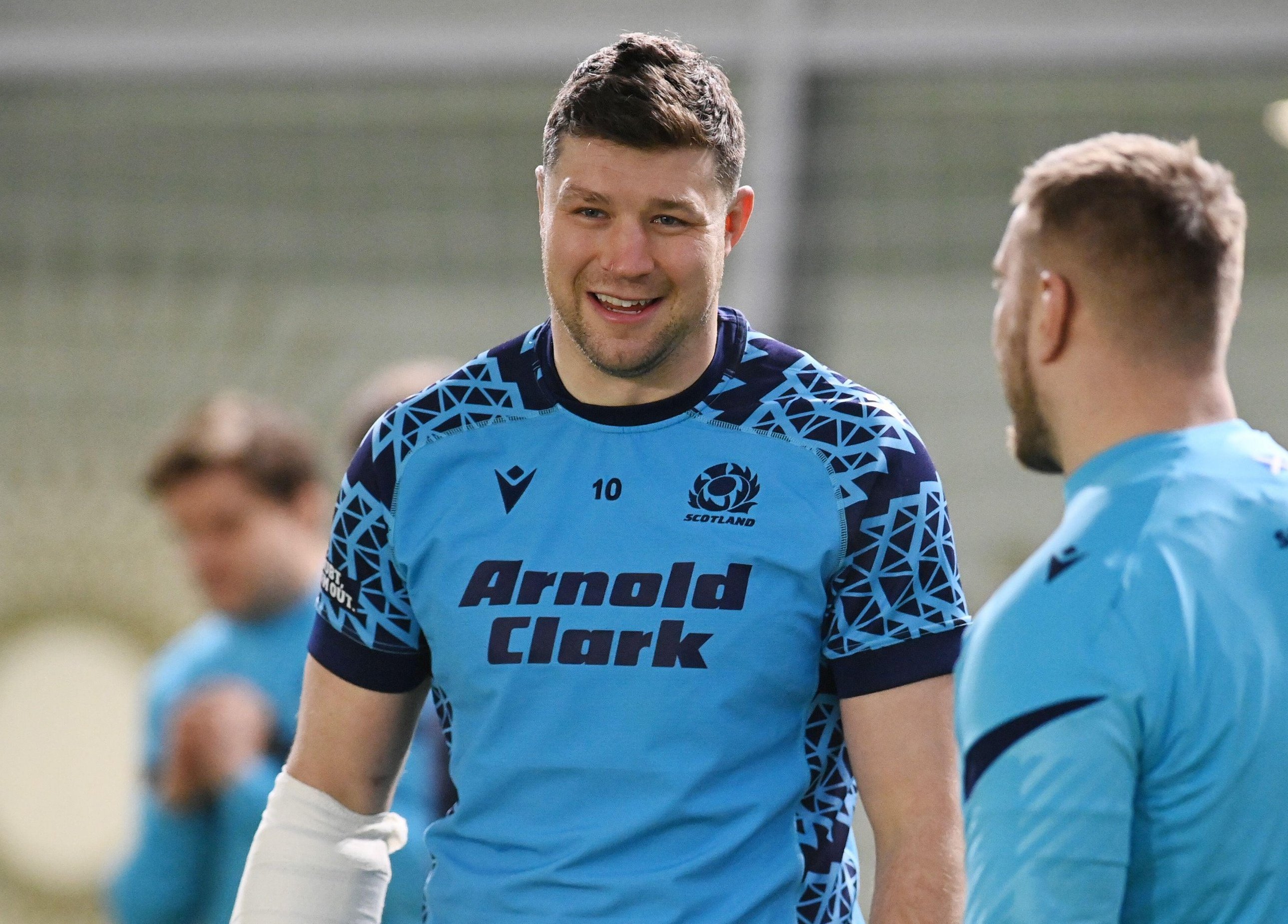 Oriam, Edinburgh.Scotland.UK.27th Jan 26 Scotland training session ahead of the Guinness Six Nations . Grant Gilchrist of Scotland Credit: eric mccowat/Alamy Live News