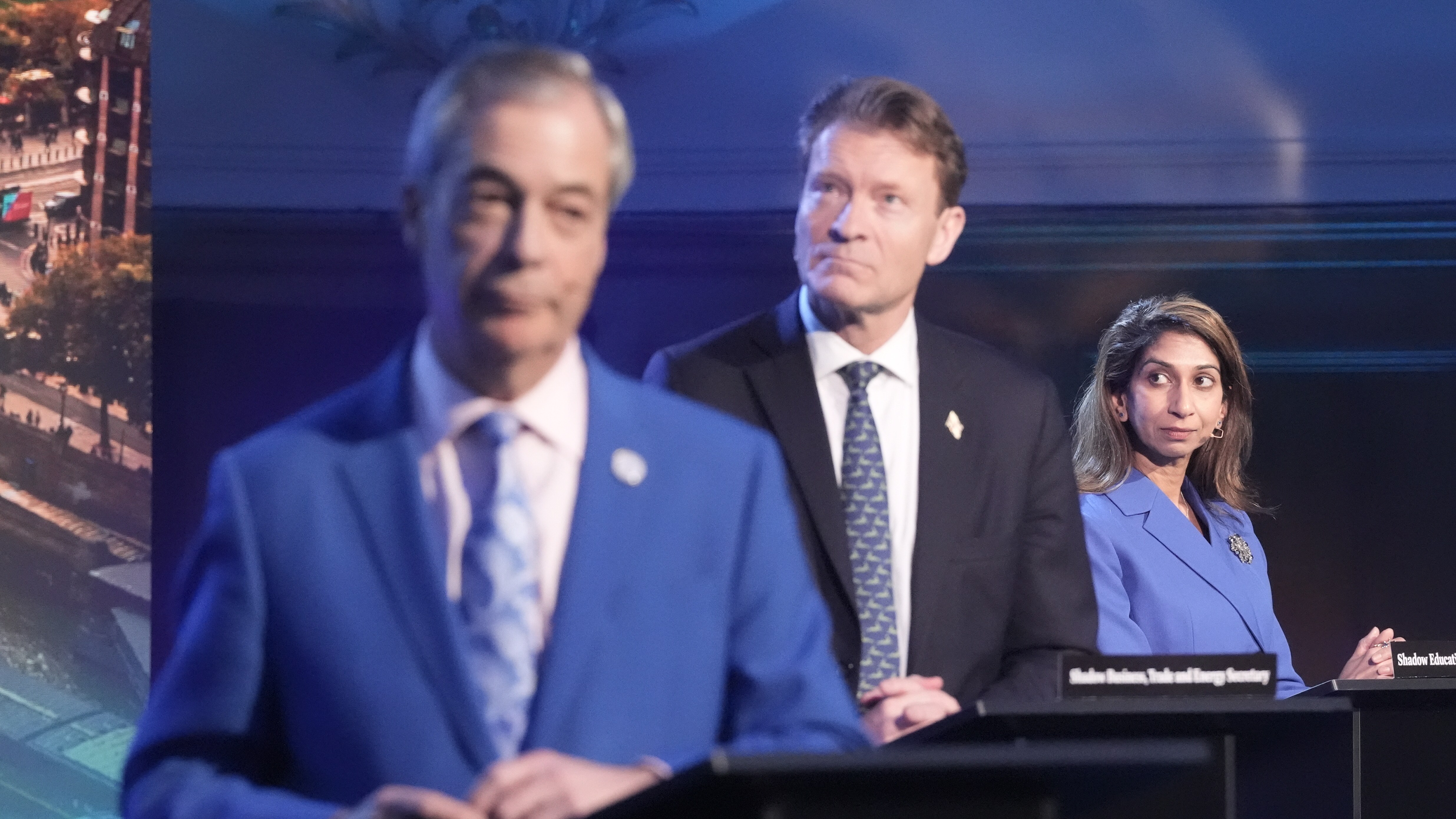 Farage, Richard Tice and Suella Braverman