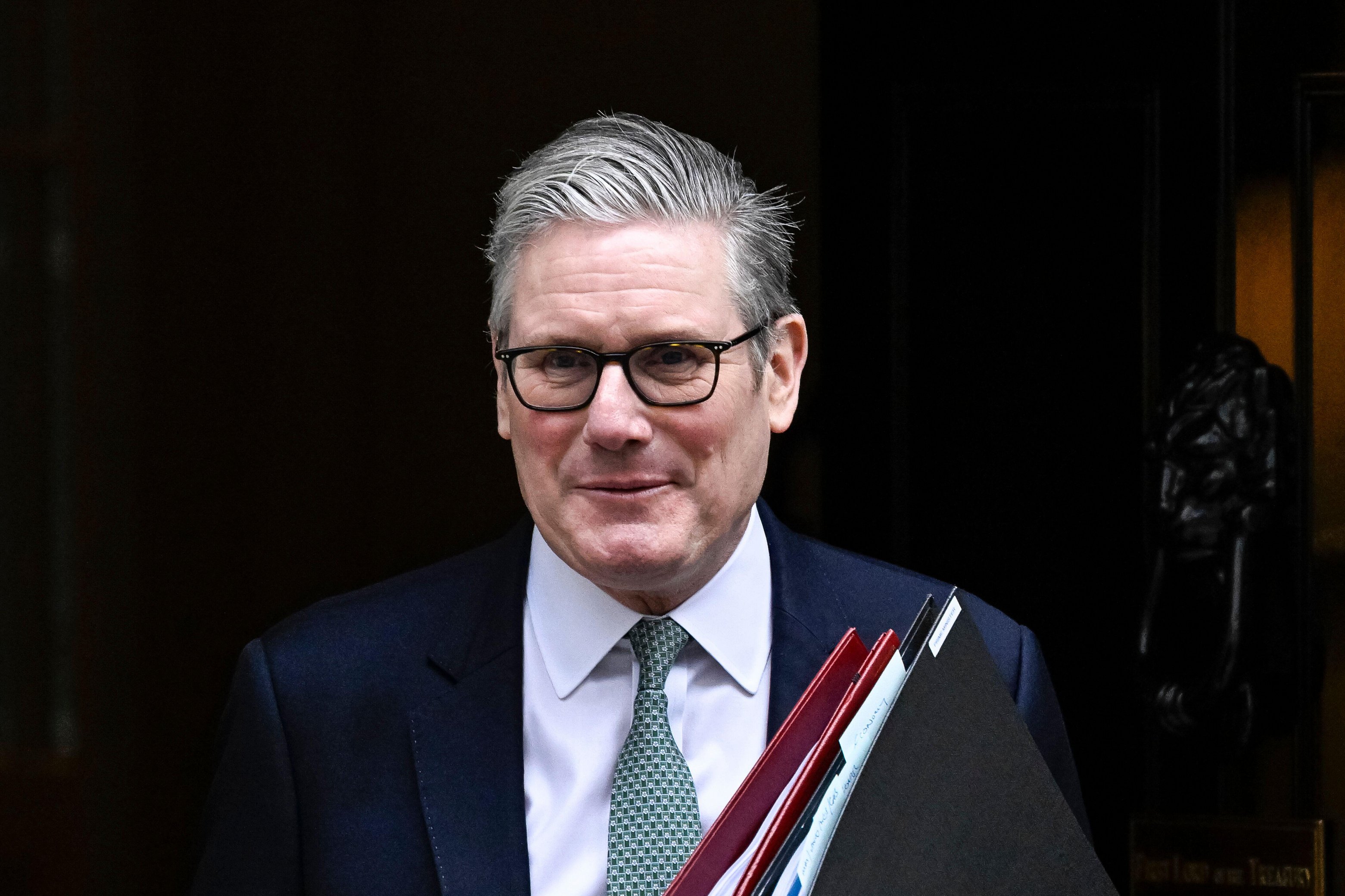 Keir Starmer, Prime Minister, leaving Number 10 Downing Street.