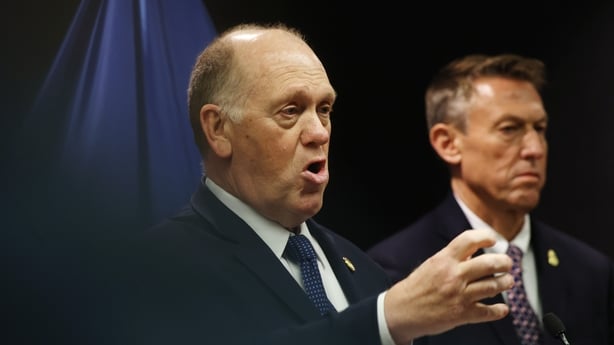 MINNEAPOLIS, MINNESOTA - JANUARY 29: Border czar Tom Homan speaks during a news conference about ongoing immigration enforcement operations on January 29, 2026 in Minneapolis, Minnesota. President Trump announced Homan would takeover the lead of Immigration and Customs Enforcement operations in Minn
