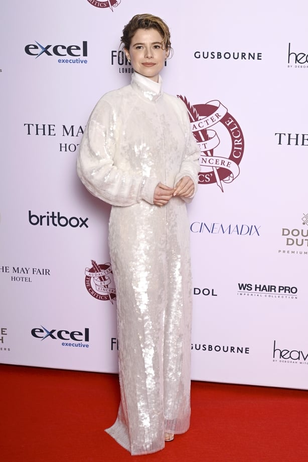 LONDON, ENGLAND - FEBRUARY 01: Jessie Buckley attends the 46th Critics' Circle Film Awards at The May Fair Hotel on February 01, 2026 in London, England. (Photo by Gareth Cattermole/Getty Images)